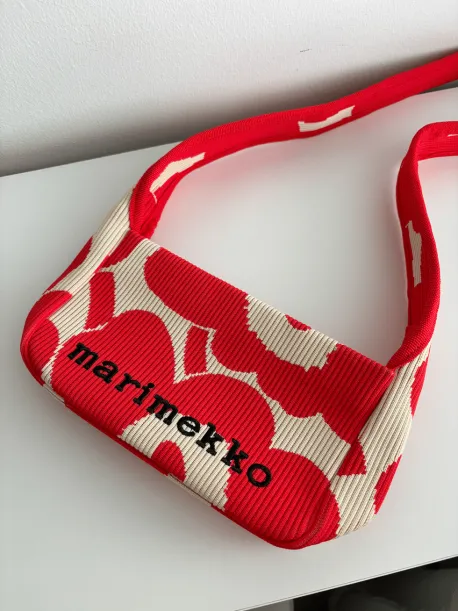バッグ marimekko Unikko / Knitted Shoulderbag Marimekko Knitted Unikko Shoulderbag Black – Nordic Labels